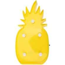Emdeco AD96YT0057 Ananas Şeklinde Ledli Dekoratif Eğlenceli Çocuk Gece Lambası ve Çok Amaçlı Aydınlatıcı Dekor