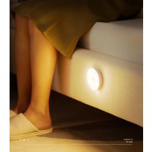 Emdeco LED Hareket Sensörlü Ledli Gece Lambası Şarj Edilebilir, Taşınabilir 4000K Günışığı (2 Adet)