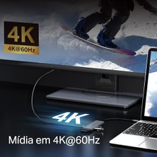Uray Home UH7021C | Usb-C 7’si 1 Arada Hub | 4K@60Hz Hdmı, 100W Pd, 3× USB 3.0, Sd & Microsd Uhs-I (200 Mb/s), Tak-Çalıştır, Alüminyum Tasarım