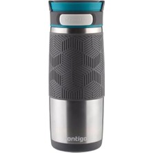 Uray Home Autoseal Termos Bardak 460 Ml, Siyah, 5 Saat, 12 Saat Soğuk Tutma