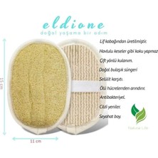 Uray Home Oval Kabak Lifi – Çift Taraflı Doğal Banyo Kesesi ve Antibakteriyelli Sağlıklı Bulaşık Lifi Süngeri, 15X11 Cm, Rovin Kumaşlı, Exfoliating Lif Cilt Yenileyici Canlandırıcı Etki, Selülit Karşıtı