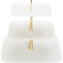Uray Home Bach Alumilite Katlı Kurabiye Tabağı 28CM