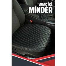 SacAyağı Toyota Yarıs Uyumlu 3 Parça Araç Içi - Oto Koltuk Minderi Siyah Deri Siyah Dikişli