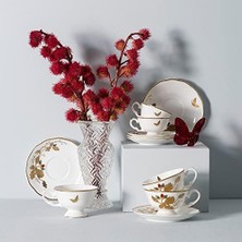 Uray Home Butterfly 2 Kişilik Çay Fincan Takımı