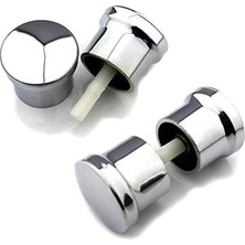 Emdeco 2 Takım Duşakabin Kulpu 2 Kapaklık Duşakabin Kulp Krom 2 Iç 2 Dış Çift Kapak Topuz Kulp