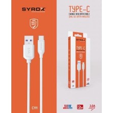 Uray Home Type-C Hızlı Şarj ve Data Kablosu 3.0A 18W 2mt SYX-C111 Beyaz