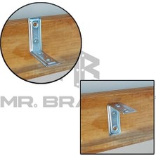 Uray Home 25 Ad. L Demir Gönye Köşebent 16X40X40MM- Mobilya Dolap Raf Masa Köşe Bağlantı Birleştirme Sabitleme Aparatı
