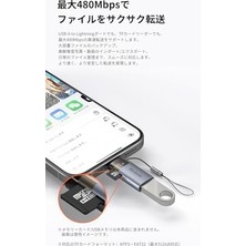 Uray Home OT-7850 2'si 1 Arada Usb-A To Lightning+ Sd Kart Aktarım Dönüştürücü