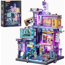 Lumibricks Cyberpunk Arcade Işıklı Yapım Seti 2580 Parça Modüler Koleksiyon Modeli