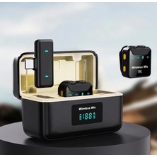 Uray Home Kablosuz Yaka Mikrofonu – Bt 5.2, Çift Mikrofon Desteği, 2.4ghz, Anc/enc Gürültü Engelleme, 360° Ses Toplama, 20-30M Çekim Mesafesi, Taşınabilir Şarj Kutulu | SX22