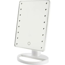 Uray Home Dokunmatik LED Işıklı Pilli Masa Üstü Makyaj Aynası Makyaj Aynası Ledli