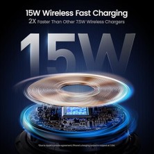 Uray Home Kablosuz Magsafe Araç Montaj Şarj Cihazı, Tamamen Metal 15W Hızlı Magsafe Şarj Cihazı, Eller Serbest Manyetik Telefon Tutucu Gösterge Paneli, 16 Pro Max/ 15 14 13 12 Pro Max Plus