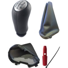 Zetoto Symbol 2 Kasa Plastik Vites Topuzu ve Körüğü Mat Krom Kapak