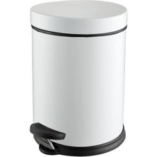 Uray Home Paslanmaz Metal Pedallı Çöp Kovası 12 Lt Beyaz (412402)