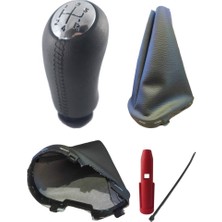 Zetoto Symbol 2 Kasa Plastik Vites Topuzu ve Körüğü Parlak Krom