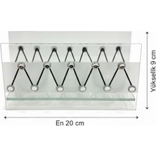 Emdeco Cam Dekoratif Zikzak Tasarımlı Şamdan 20X9 cm | Tealight ve Banyo Düzenleyici | Modern Ev Ofis Masaüstü Aksesuar