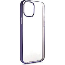 Uray Home 12 Mini / 13 Mini Uyumlu Glitz Ultra-Thin Transparent Protective Soft Tpu Kapak (Mor, 12 Mini / 13 Mini)