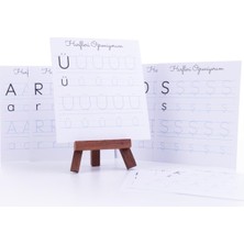 Uray Home 39LU Harf ve Rakamları Öğreniyorum, 12 x 13 cm Karton Çalışma Kart Seti