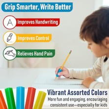 Uray Home The Pencil Grip Klasik Üçgen Kavrama Ergonomik Yazma Yardımcısı, Sağ Veya Sol Elini Kullananlar Için, Çeşitli Renkler, 100'LÜ Paket (TPG-162100)