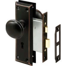 Uray Home Products Bronze E 2495 Mortise Keyed Knob – Kırık Antik Kilit Setleri ve Daha Fazlası Için Mükemmel, 1-3/8 In-1-3/4 Inç Iç Kapılar