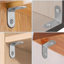 Uray Home 10’lu Metal Gönye Köşebent Seti – Deprem Için Mobilya Sabitleyici L Demir, Dolap ve Raf Güçlendirme Ayağı, Dayanıklı Metal Köşebent Bağlantı Aparatı (30X35X35 Mm)