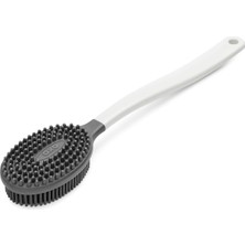 Uray Home Uzun Saplı Silikon Vücut ve Masaj Fırçası – Banyo Lifi | Ergonomik Saplı, Çift Yüzeyli Duş Fırçası (Renk Stok Durumuna Göre Gönderilir)