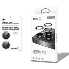 Uray Home Zore Ile Uyumlu 16 16 Plus Cl-12 Premium Safir Parmak Izi Bırakmayan Anti-Reflective Kamera Lens Koruyucu Pembe