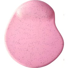 Uray Home Oval Bilek Destekli Kum Desen Tip Kaymaz Taban Optik Bilgisayar Notebook Mouse Pad Maus Pad 17,5X21,5CM (Pembe)