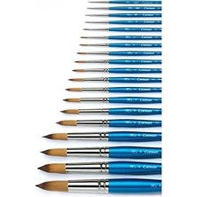 Uray Home & Newton, Cotman Sentetik Fırçalar, Kısa Sap, 4'lü Paket (4 ve 2 Yuvarlak, 1 Teçhizat ve 6 mm Tek Vuruş)