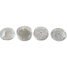 Uray Home Grınder Parçalayıcı Plastik Baharat Öğütücü Herb Spice 4 Katmanlı (60MM-SEFFAF)