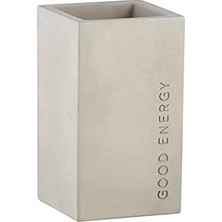 Uray Home Barbara Studio G2765 Good Energy Minimalist Çimento Kalemlik | Iskandinav Tarzı | 6,5 cm G x 11,2 cm Y