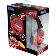 Uray Home Pixar Arabalar Mcqueen Kulaklık, Sınırlı Ses Gücü, Katlanabilir ve Ayarlanabilir, Kırmızı/siyah, HP010DC