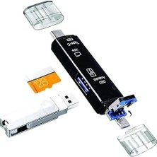 Uray Home 5068 Otg 3 In 1 Type-C ve Micro USB Tf Çevirici Dönüştürücü Kart Okuyucu