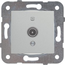 Uray Home Met Beyaz Tv Sonlu Mekanizma+Düğme Kapak