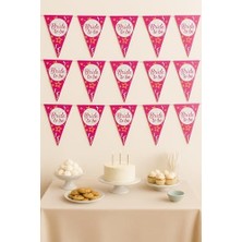 Uray Home Bride To Be Üçgen Flama, Pembe Renk, 16X24 Cm, Bekarlığa Veda Parti Süslemesi