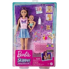 Uray Home ve Aksesuarları, Skipper Bebek, Uykulu Bebek Figürü ve Beşikli Oyun Seti, Mobilya ve Temalı Aksesuarlar, Bebek Bakıcısı, HJY33