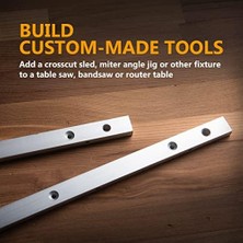 Uray Home 71518-P2 18-Inç Gönye Ölçer Jig & Armatür Çubuğu Standart 3/4" x 3/8" Gönye Yuvası/çapraz Kızak, Ahşap Işi, Yönlendirici Masa, Şerit Testere, Masa Testeresi, 2pk
