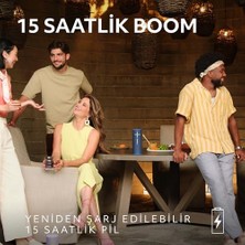 Uray Home Ears Boom 4 Taşınabilir Su Geçirmez Bluetooth Hoparlör, 360 Derece, Güçlü, Sürükleyici, Kristal Netliğinde Ses, 15 Saatlik Pil Ömürlü ve 45M Kullanım Mesafeli Hoparlör, Lila