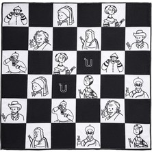 Uray Home C066 Siyah & Beyaz Koruyucu Kumaş 50CM