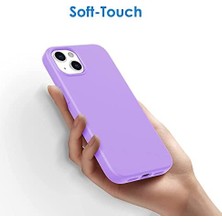 Uray Home 14 Plus Kılıf 6.7’ Içi Kadife Lansman Silikon Kılıf Şok Emici Full Kasa Koruma Sağlayan Kılıf Lila Renk - Silicone Compatible With 14 Plus Inch Gel Rubber Full Body Protection Cover Drop Protection