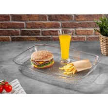 Uray Home Akrilik Kırılmaz Şeffaf Servis Tepsisi (Dikdörtgen) 44X30X5CM - Akrilik Kırılmaz Tepsi