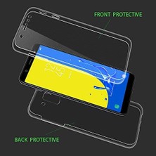 Uray Home Galaxy J6 Kılıf 6 Tarafı Tam Full Koruma 360 Clear Soft Şeffaf