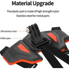 Uray Home Motosiklet Kaskı Hero 11, 10, 9, 8, 7, 6, X3, One X2, One X, One X, Djı Osmo Aksiyon, Kaymaz Silikon, Kurulumu Kolay, Aksiyon Kamera Aksesuarları (2. Nesil) Için Çene Montajı