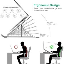 Uray Home HT-119 Katlanır Laptop ve Tablet Standı, Siyah