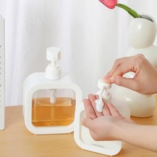 Emdeco Plastik Sıvı Sabunluk, Beyaz Renk, 500 ml (2)
