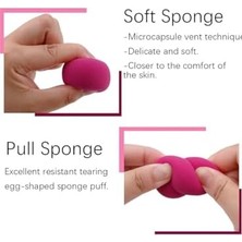 Uray Home Makyaj Süngeri Fondöten Süngeri, Pudra Süngeri, Kapatıcı Süngeri, Güneş Kremi Süngeri, Bb Krem Süngeri Armut Profesyonel Makyaj Süngeri 4 ' Lü Set