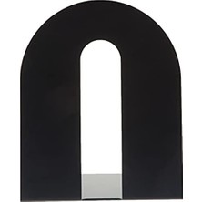 Uray Home Sağlam Kitap Desteği, 25,4 Cm, Kaymaz Alt Yüzey, Siyah, Çift (93142)