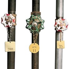 Emdeco Brady Boş Valf Etiketleri - Yuvarlak Pirinç Etiketler, 1-1/2" Çap, B-907 (25'li Paket) - 23210