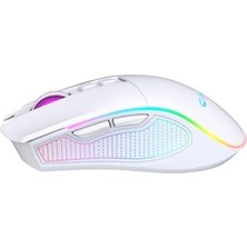 Uray Home Crossfire Air Kablosuz 10000 Dpi Pixart PMW3325 Sensör Makro Yazılımlı Chromatic Rgb Kablosuz Gaming Mouse - Beyaz
