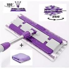 Uray Home Mandallı Mop Mikrofiber Sihirli Mop Duvar Yüzey Temizlik Mikrofiber Mandallı Mop, Teleskopik 360 Derece Dönen, Uzayıp Kıslan Sap, Istediğin Bezi Tak Kullan Yedek Bezli